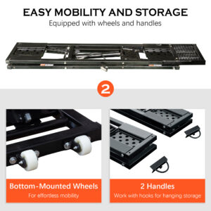 Portable Car Lift - 7,000 LBS Capacity, 26.8" Max Height, Heavy-Duty Quick Jack with Locking Levers, Wheels & 120V Power Unit for Cars, SUVs, Trucks
