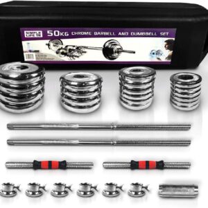 Adjustable Dumbbell Set Home Gym Cast Iron Barbell Sets with Carry Box 110lbs Office Bedroom Workout Dumbbells
