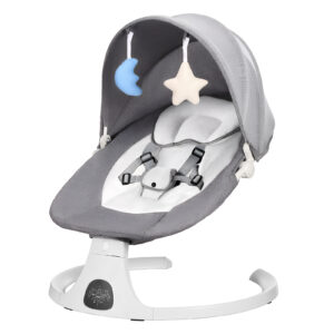 Baby Swing Infant Swing Electric Toddler Baby Rocker Portable for Newborn Boy Girl, 5 Natural Motion Speeds wi