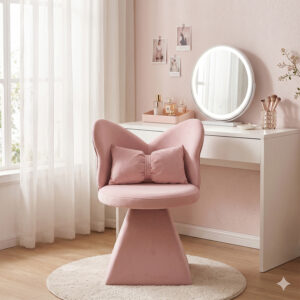 Vanity Chair with Butterfly Back,Swivel Accent Chair Dining Chairs,Makeup Stool for Bedroom Dressing Table,Sui