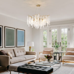 10-Light Chandelier Grape Crystal Ceiling Lamp, 10-Lights Modern Farmhouse Ceiling Ceiling Hanging Light Fixtu